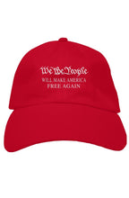 Load image into Gallery viewer, WE THE PEOPLE MAKE AMERICA FREE AGAIN soft baseball cap
