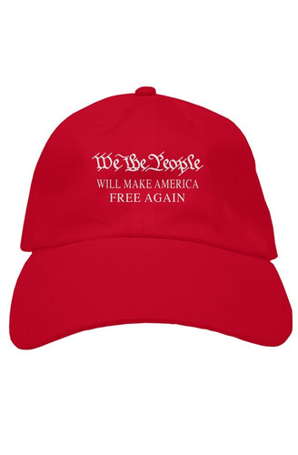 WE THE PEOPLE MAKE AMERICA FREE AGAIN soft baseball cap