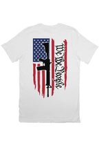 Load image into Gallery viewer, WE THE PEOPLE GUN GLAG WHITE T Shirt
