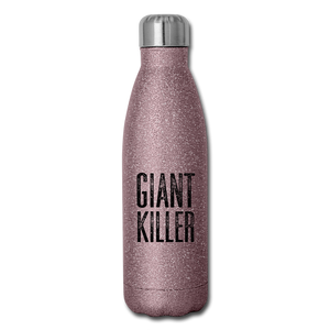 GIANT KILLER Insulated Stainless Steel Water Bottle - pink glitter