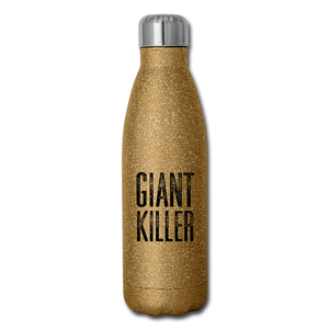 GIANT KILLER Insulated Stainless Steel Water Bottle - gold glitter