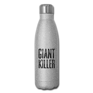 GIANT KILLER Insulated Stainless Steel Water Bottle - silver glitter