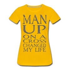 Load image into Gallery viewer, Women’s MAN UP Premium T-Shirt - sun yellow
