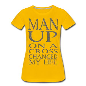 Women’s MAN UP Premium T-Shirt - sun yellow