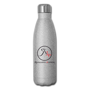MAN UP Insulated Stainless Steel Water Bottle - silver glitter