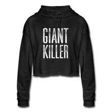 Load image into Gallery viewer, Women&#39;s GIANT KILLER Cropped Hoodie - deep heather
