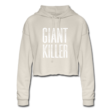 Load image into Gallery viewer, Women&#39;s GIANT KILLER Cropped Hoodie - dust
