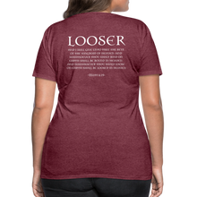 Load image into Gallery viewer, Womans LOOSER MATT 6:19 Premium T-Shirt - heather burgundy

