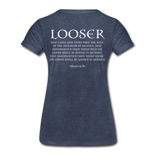Load image into Gallery viewer, Womans LOOSER MATT 6:19 Premium T-Shirt - heather blue
