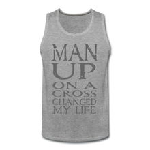 Load image into Gallery viewer, Men’s Man UP Premium Tank - heather gray
